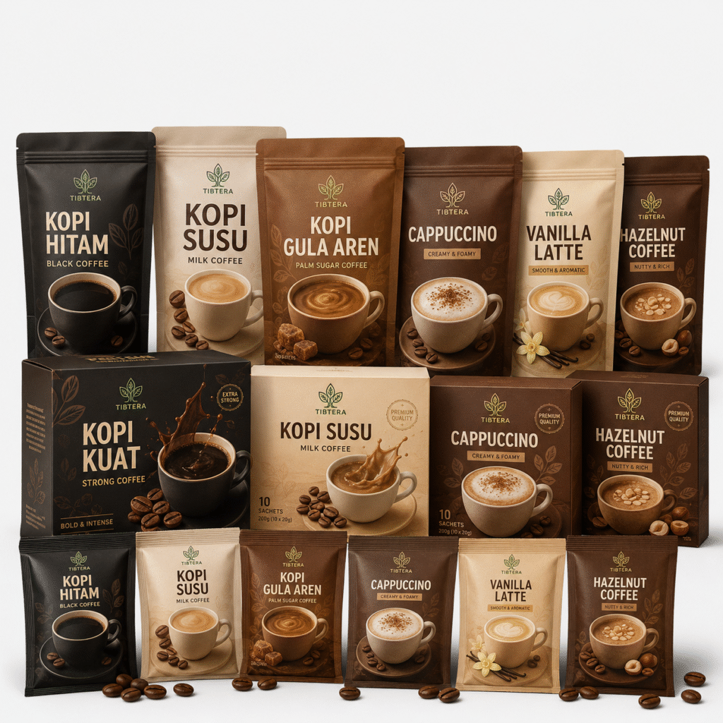 variasi minuman serbuk kopi