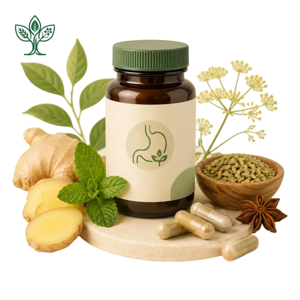 kapsul herbal pencernaan